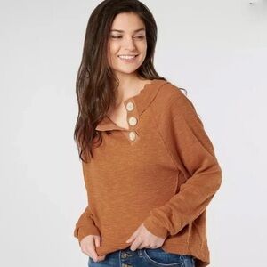 We The Free Don’t Forget Me Cedar Knit Top Size XS